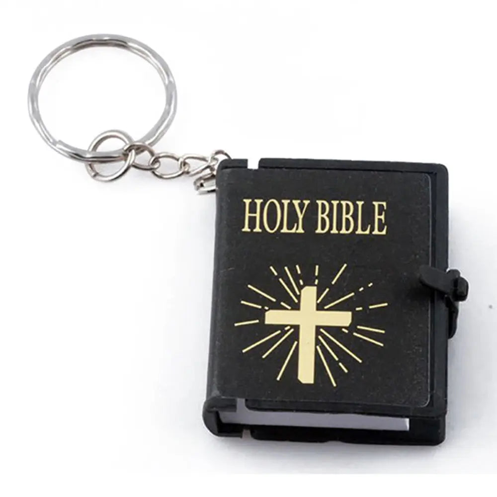 Mini Bible Keychains | Christian God Jesus Cross Keyrings - Bag Charms, Prayer Blessings, God Key Holders & More!