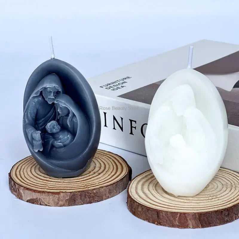 Jesus Birthday Candle Silicone Mold: 3D Aromatherapy Mold for Home and Christmas Decorations - Create Meaningful Holiday Decor!