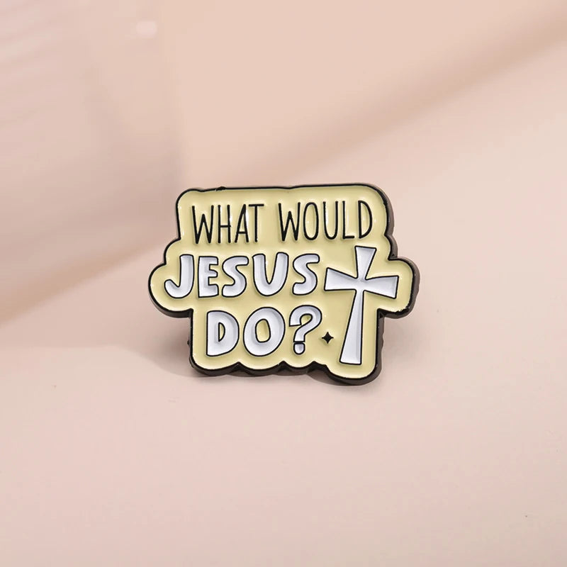 Jesus Freak Club Enamel Pin - Jesus Has My Back Emblems | Religious Brooches Lapel Badge Jewelry Gifts for Christians